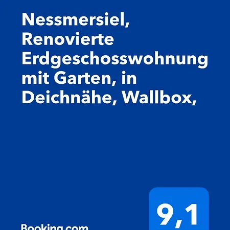 Apartmán Nessmersiel, Renovierte Erdgeschosswohnung Mit Garten, In Deichnaehe, Wallbox,